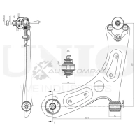 Рычаг подвески поперечный передний нижний левый UNIO SSP-40139 1441317589 JLGP 2C7 - Изображение 2