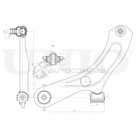Рычаг подвески поперечный передний нижний левый UNIO 1441317622 GQGM JDO SSP-40156