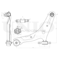 Рычаг подвески продольный передний нижний левый UNIO W12 2L 1441317693 SSP-40096 - Изображение 2