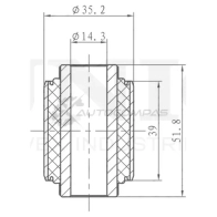 Сайлентблок верхний задней цапфы UNIO 4MI5F DA 1441317698 RMP-20129