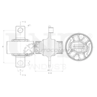 Сайлентблок заднего правого продольного рычага UNIO Q2V NVDR RMP-20208 1441317840