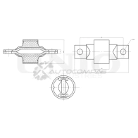 Сайлентблок заднего продольного рычага UNIO 1441317860 RMP-20190 QOQ BU2C
