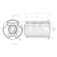 Сайлентблок задней балки UNIO RMP-20044 WLMG 9 1441317899