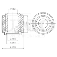 Сайлентблок задней продольной тяги UNIO 1441317943 RMP-20367 JWK 9T