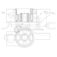 Сайлентблок задний левый переднего нижнего рычага UNIO S7ZN7 P8 RMP-20030 1441318009