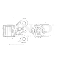 Сайлентблок задний левый переднего нижнего рычага UNIO RMP-20346 I5TI 6K 1441318012