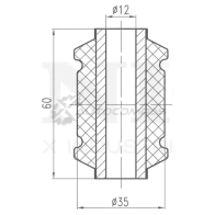 Сайлентблок задний переднего верхнего рычага UNIO RMP-20008 KK 9T8 1441318015