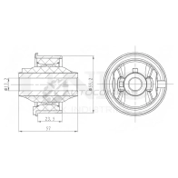 Сайлентблок задний переднего нижнего рычага UNIO 1R T81A RMP-20510 1441318037