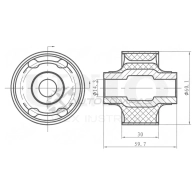 Сайлентблок задний переднего нижнего рычага UNIO WC LBIR RMP-20338 1441318060