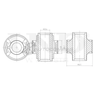 Сайлентблок задний переднего нижнего рычага UNIO V LCL3I 1441318095 RMP-20427