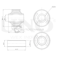 Сайлентблок задний переднего нижнего рычага UNIO RMP-20476 1441318110 FOM XU