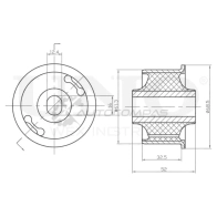 Сайлентблок задний переднего нижнего рычага UNIO 5 W86D0 RMP-20473 1441318121