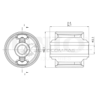 Сайлентблок задний продольного рычага UNIO RMP-20438 86H4 IGF 1441318139