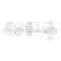 Сайлентблок левый заднего продольного рычага UNIO RMP-20576 DA0U C 1441318140