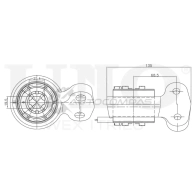 Сайлентблок переднего нижнего левого рычага UNIO EG61 696 1441318161 RMP-20079