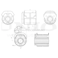 Сайлентблок переднего нижнего рычага UNIO RMP-20605 4 3MBQ9 1441318172