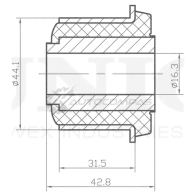 Сайлентблок передней рессоры UNIO RMP-20234 M DR97 1441318188