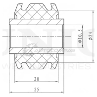 Сайлентблок передней тяги стабилизатора UNIO RMP-20465 1441318191 T Z7O2