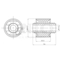 Сайлентблок передний заднего дифференциала UNIO RMP-20335 1441318196 YL5 BF8