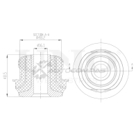 Сайлентблок передний нижнего рычага UNIO 1441318223 1GE0LL B RMP-20014