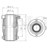 Сайлентблок передний переднего нижнего рычага UNIO RMP-20419 1441318257 6 AD8033