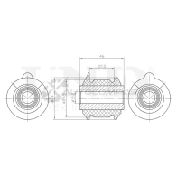 Сайлентблок передний переднего нижнего рычага UNIO X YO4ZE2 RMP-20494 1441318303