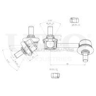 Стойка стабилизатора задняя правая UNIO SSP-50250 1441318423 HL HRA - Изображение 2