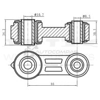 Стойка стабилизатора передняя UNIO SSP-50009 J 673T 1441318521 - Изображение 4