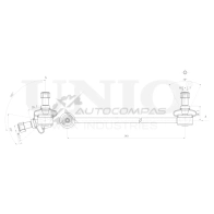Стойка стабилизатора передняя левая UNIO SSP-50298 B93LQ IF 1441318542
