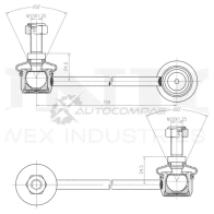 Стойка стабилизатора передняя левая UNIO SSP-50209 EII0WL X 1441318547