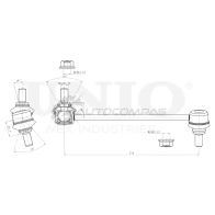 Стойка стабилизатора передняя левая UNIO 2NW3X Q SSP-50081 1441318568 - Изображение 2