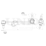 Стойка стабилизатора передняя правая UNIO 1441318628 9J0L4Z M SSP-50082