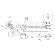 Стойка стабилизатора передняя правая UNIO 1441318632 T3NB6 ZZ SSP-50186 - Изображение 2