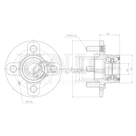 Ступица задняя (без ABS) UNIO HUB-20017 1441318687 FF AASU7