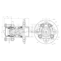 Ступица задняя (с ABS) UNIO 1441318713 HUB-20080 B34 JZ