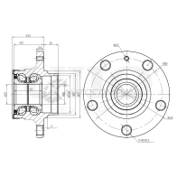 Ступица задняя (с ABS) UNIO CXMXFC 8 HUB-20033 1441318729