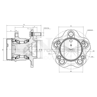 Ступица задняя (с ABS) UNIO 1441318755 HUB-20296 HB9 MJUX