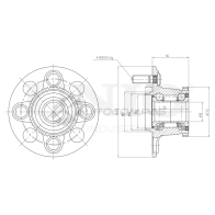 Ступица задняя (с ABS) UNIO SWV99 H 1441318757 HUB-20243