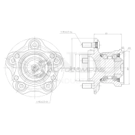 Ступица задняя (с ABS) UNIO M7D K9O HUB-20102 1441318778