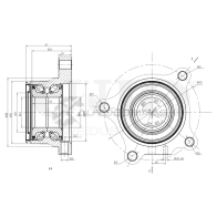 Ступица задняя левая (с ABS) UNIO P8 4SM HUB-20255 1441318809