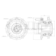 Ступица передняя (без ABS) UNIO HUB-20261 1L5N K 1441318832