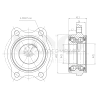 Ступица передняя (без ABS) UNIO 1441318841 HUB-20039 2Z X7UU2