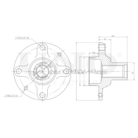 Ступица передняя (без ABS) UNIO HUB-20281 H6U0V 74 1441318852