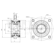 Ступица передняя (без ABS) UNIO 1441318865 QU ALUM HUB-20187