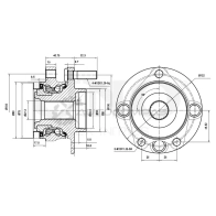 Ступица передняя (с ABS) UNIO 1441318868 HUB-20242 NDJ 8C