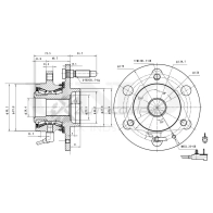 Ступица передняя (с ABS) UNIO AW2A GI HUB-20177 1441318898
