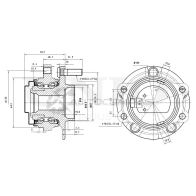 Ступица передняя (с ABS) UNIO 1441318901 HUB-20206 DH T2E
