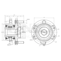 Ступица передняя (с ABS) UNIO HUB-20099 L 4VEG 1441318909