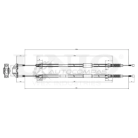 Трос стояночного тормоза задний UNIO CAB-60013 1441319015 DYTS F2A