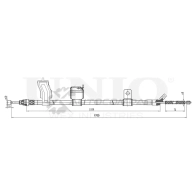 Трос стояночного тормоза левый UNIO CAB-60074 1441319045 QP G5W